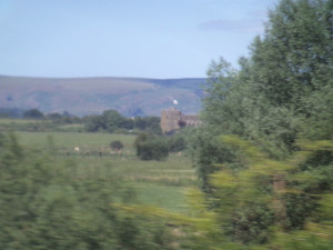 Stokesay Castle from the train