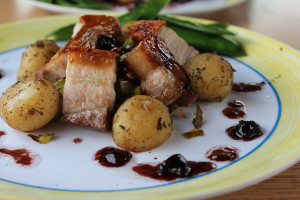 Kate's awesome dinner. Read her van-food-blog - twohobsandagrill!