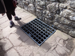 It is said William Wallace and his blokes came in through this grill and burned the English garrison alive in the Chapel in 1297