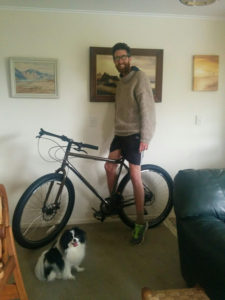 A brilliant dog, the bike and I.
